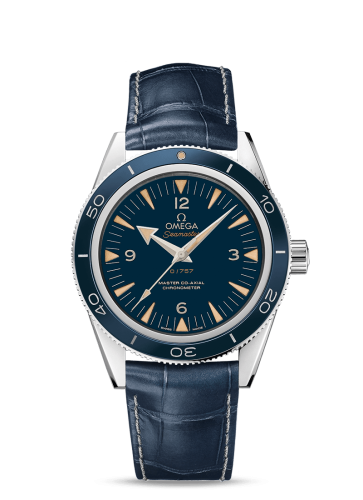 Omega Seamaster 300 Master Co-Axial Platinum / Blue / Strap